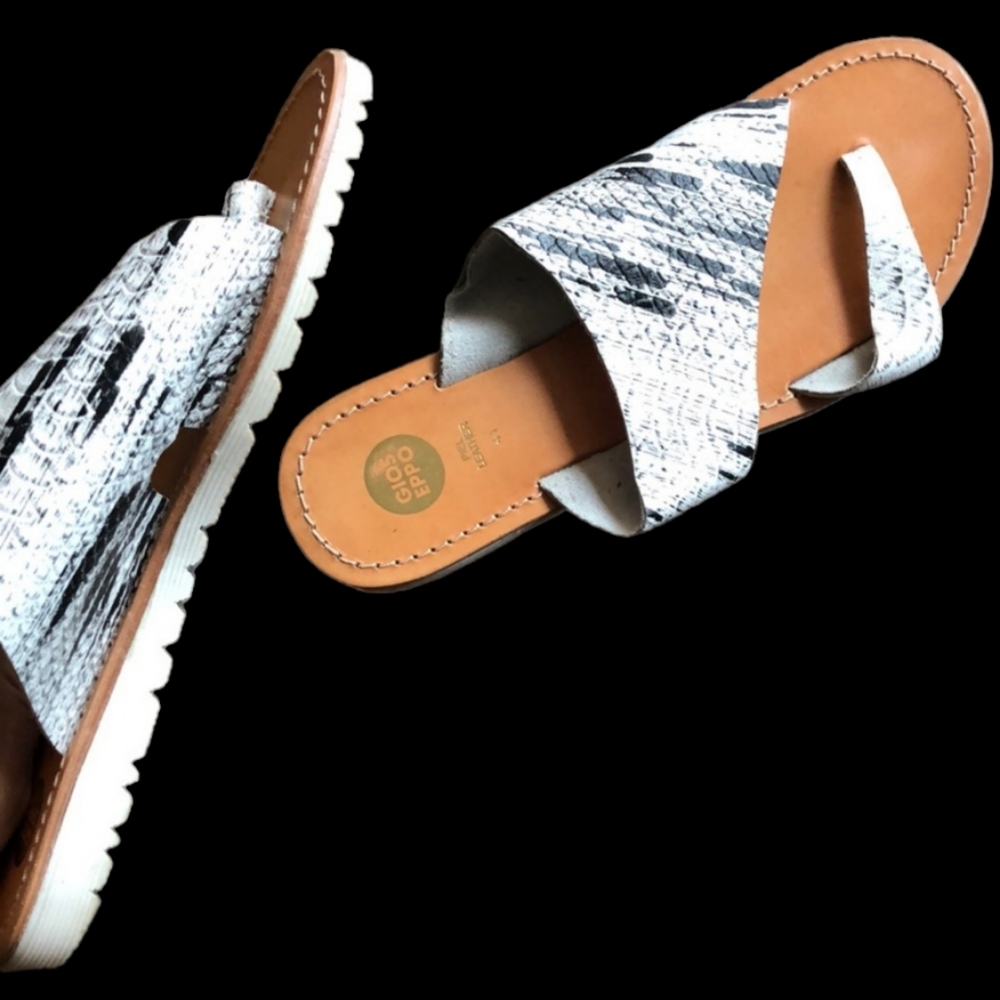 Snakeskin Cutout sandals